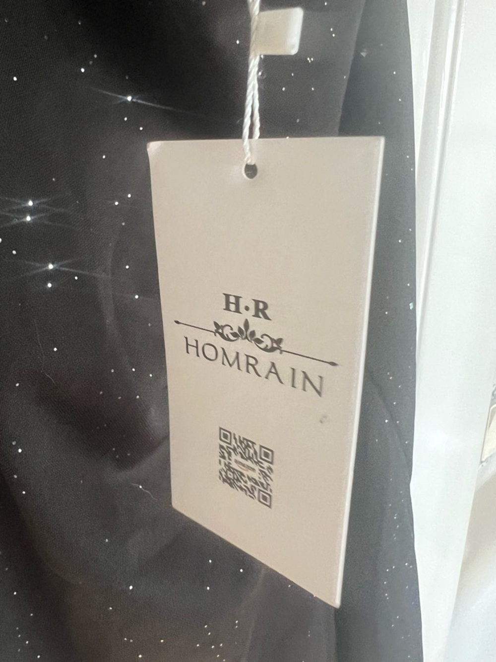 HomRain Halter Black Sparkly Cocktail Party Dress. NWT.  Size large. - Picture 8 of 11